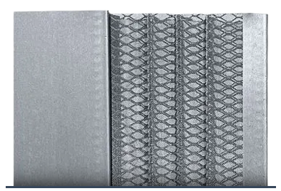 LeafSolution gutter guard mesh panel, close-up of the filtering surface